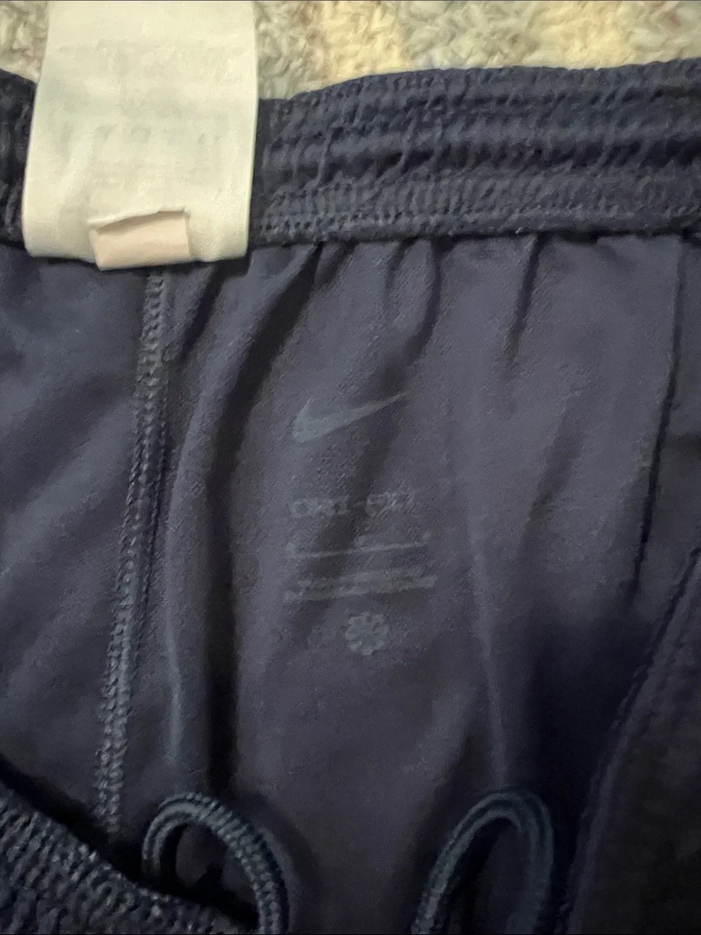 Nike Navy Athletic Shorts with White Swoosh